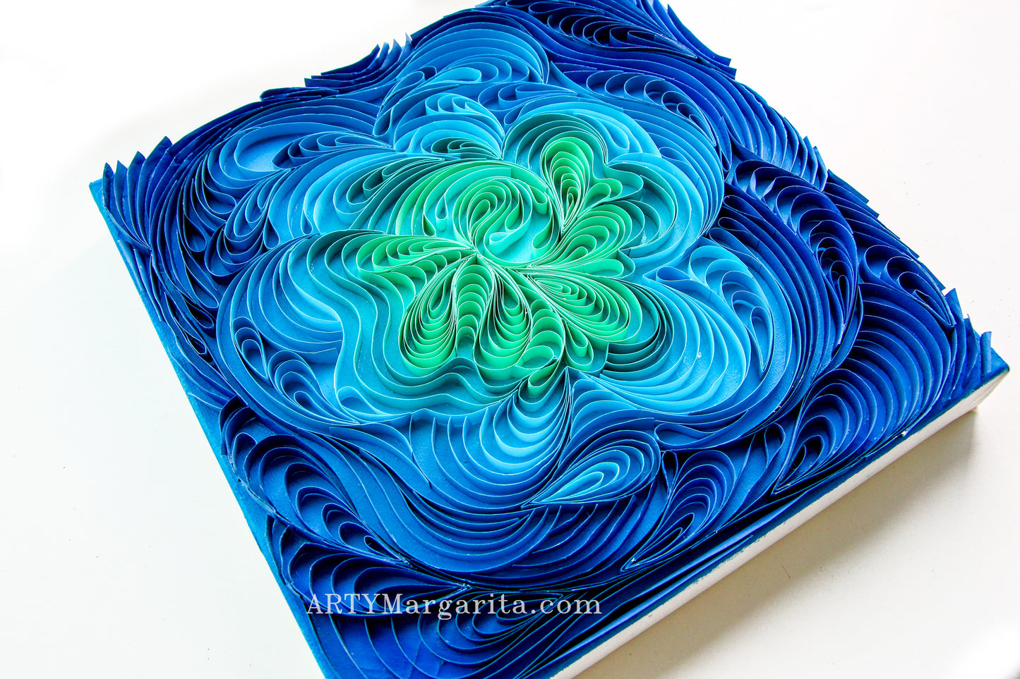 Abstract artwork from paper and painted with acrylics ARTYMargarita.com