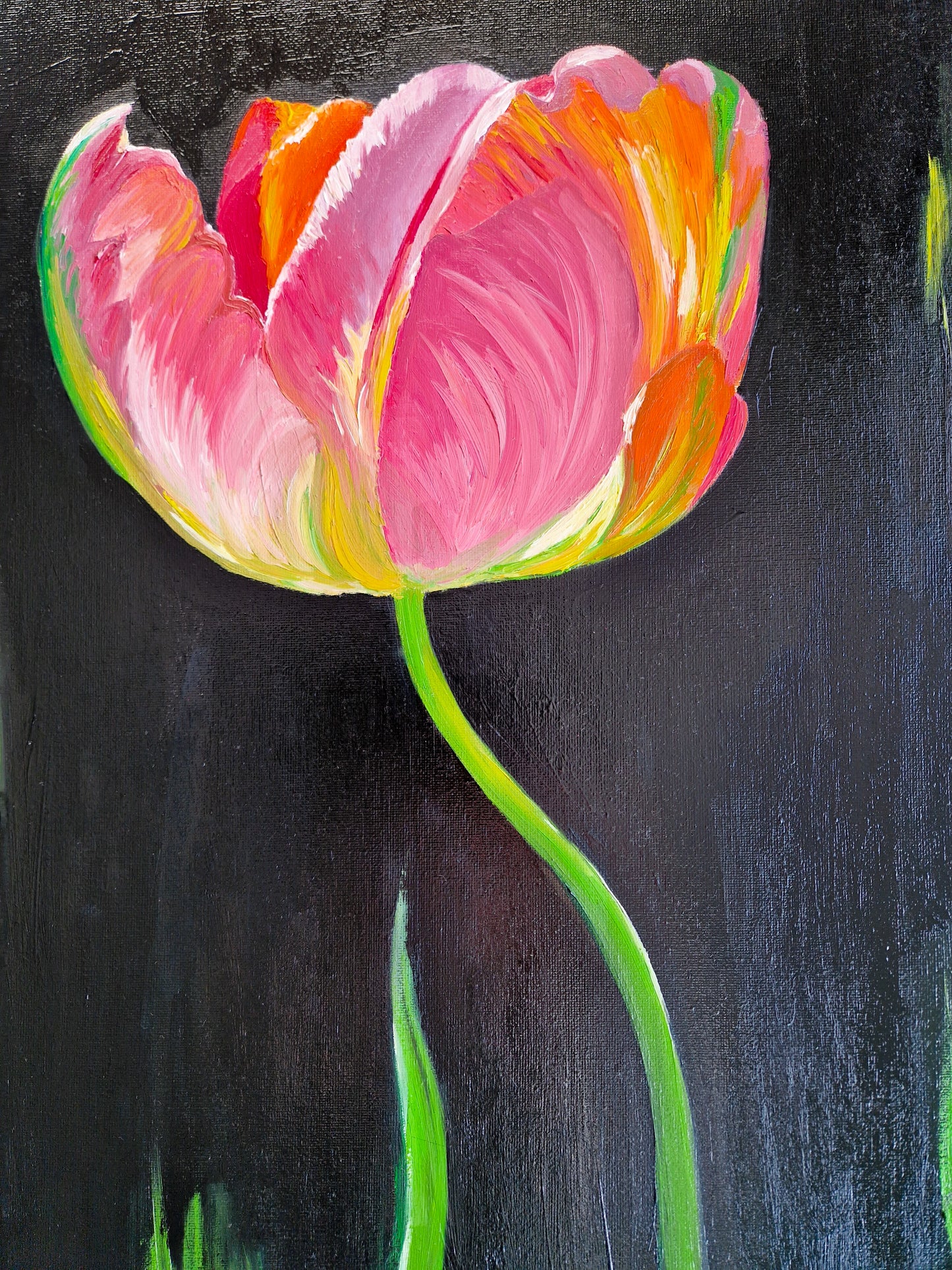 Oil Painting Tulip Flower realistic