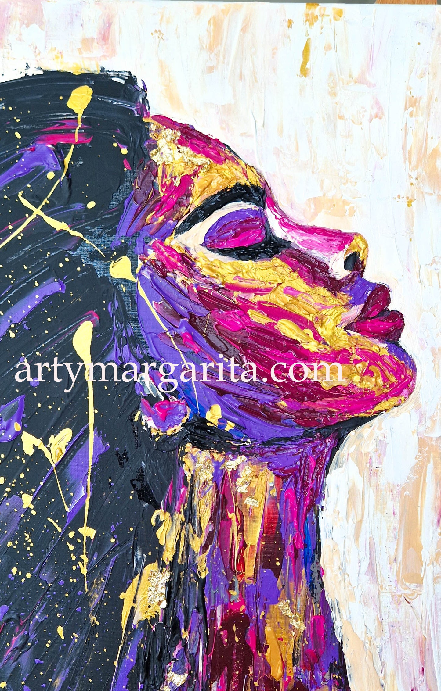 Acrylic abstract artwork Colourful Girl