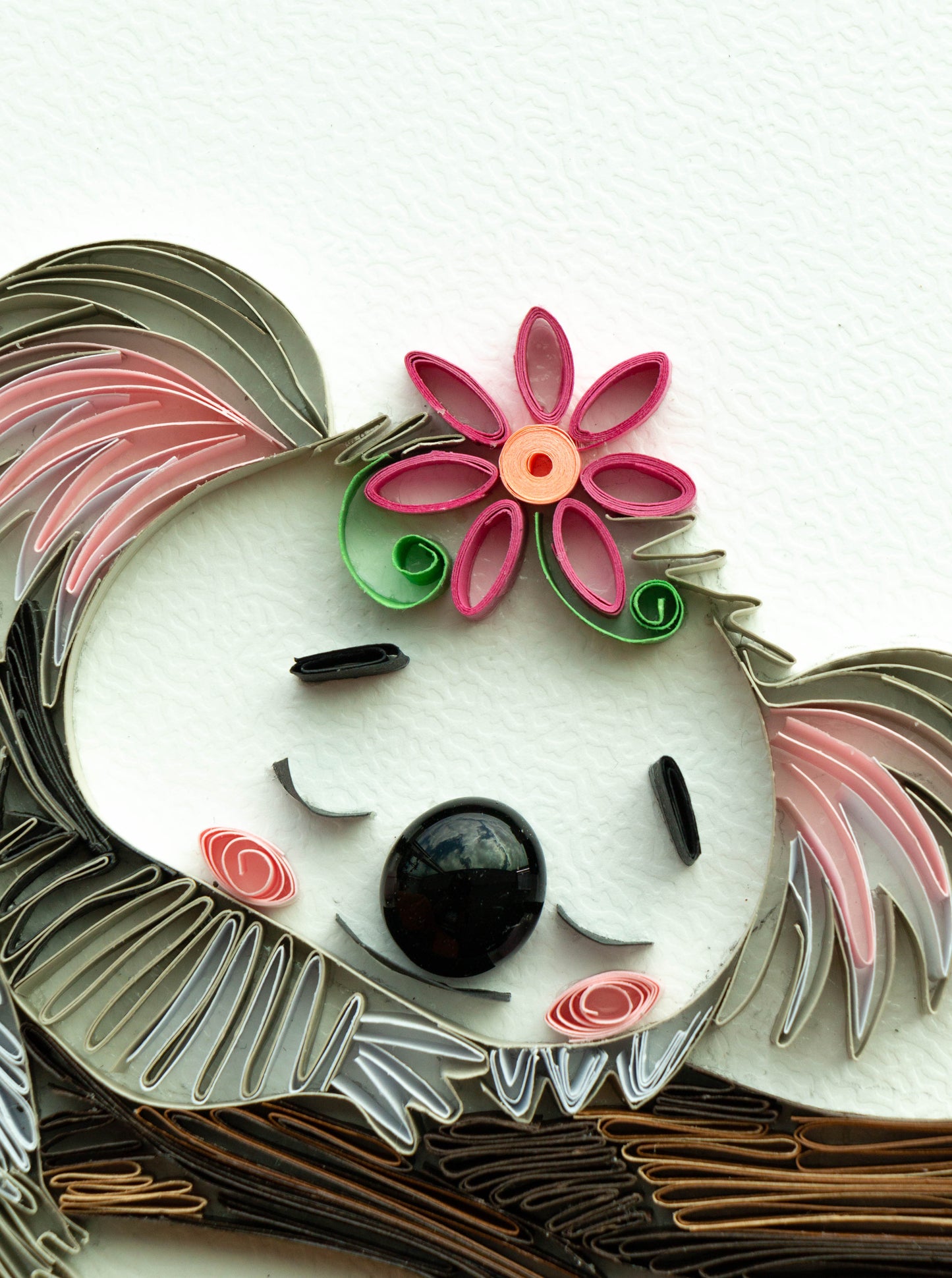 Small baby koala from paper. Baby room present quilling artwork. ArtyMargarita.com Unique artworks from paper.