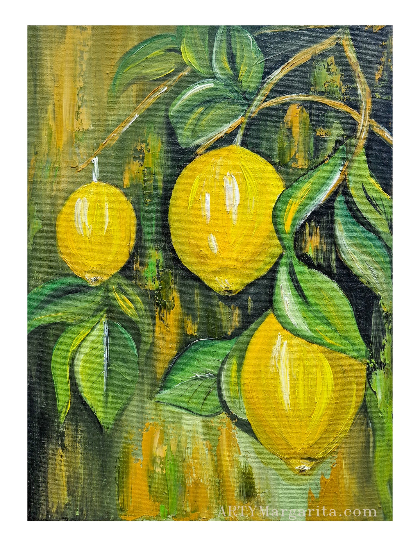 ArtyMargarita.com Oil Painting Lemons Unique artworks