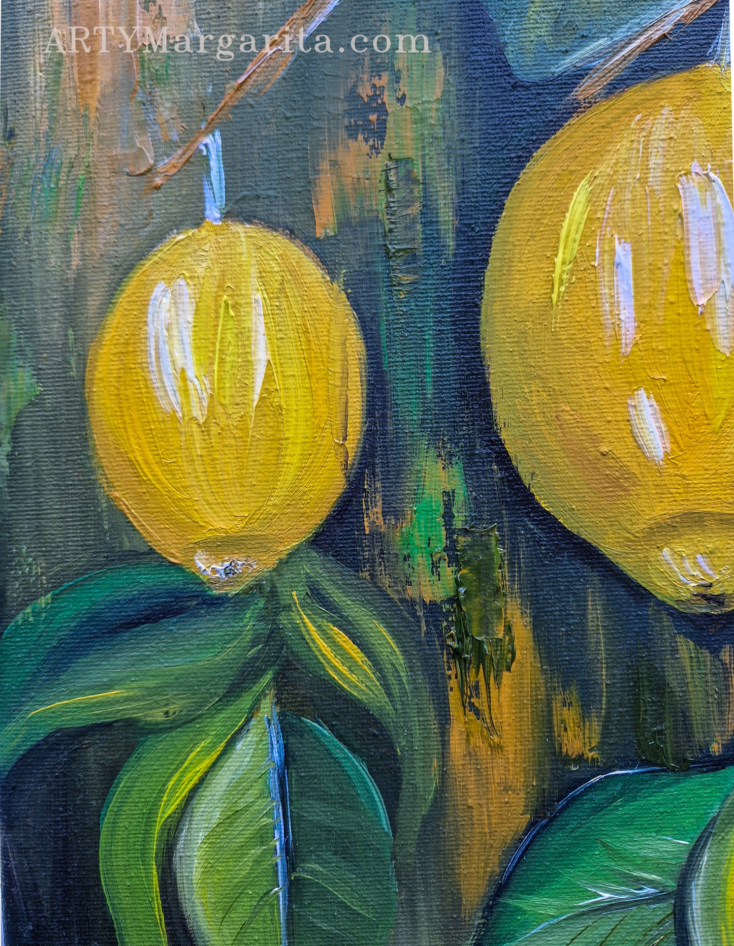 ArtyMargarita.com Oil Painting Lemons Unique artworks