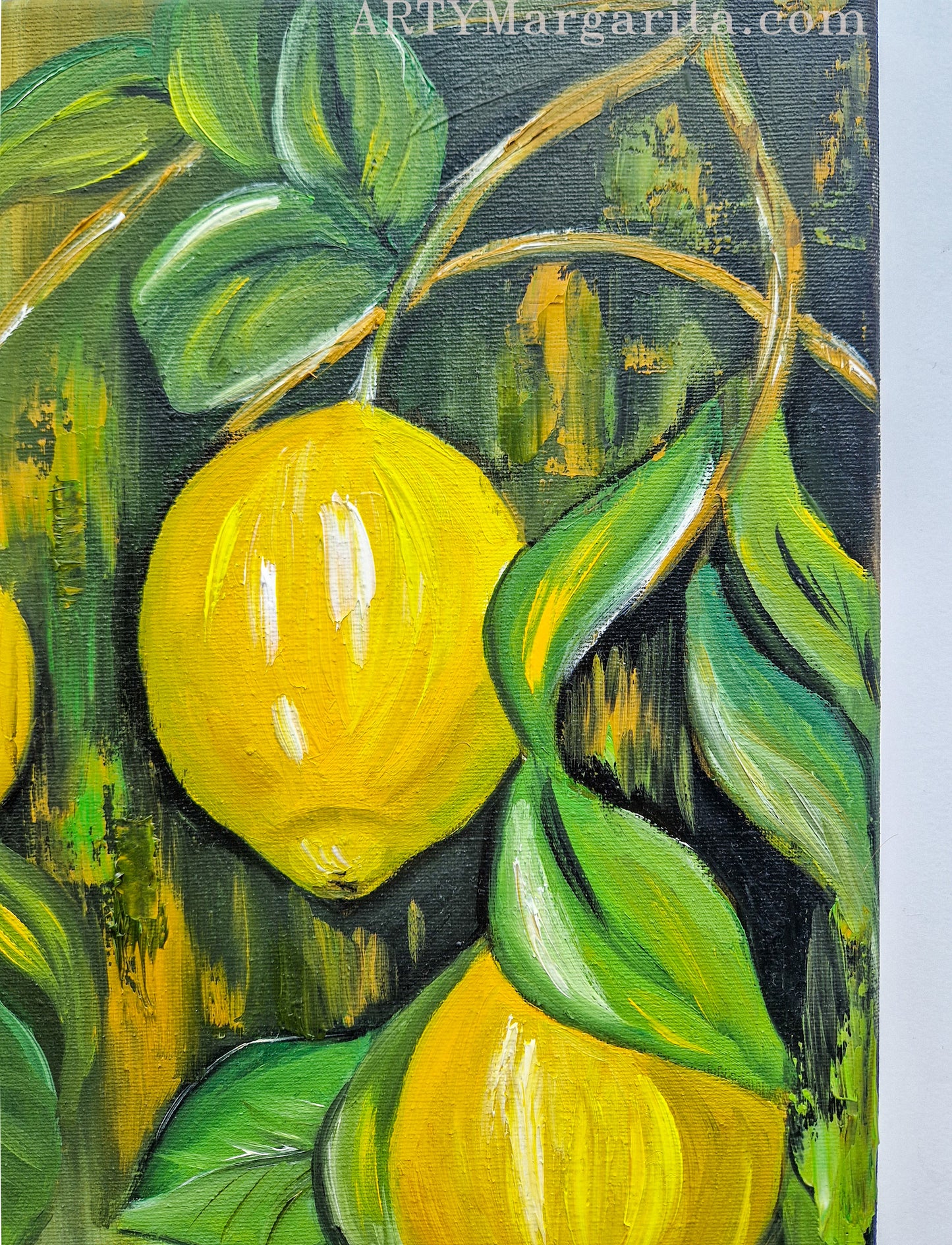 ArtyMargarita.com Oil Painting Lemons Unique artworks