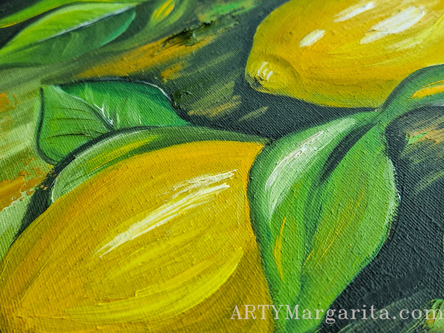 ArtyMargarita.com Oil Painting Lemons Unique artworks