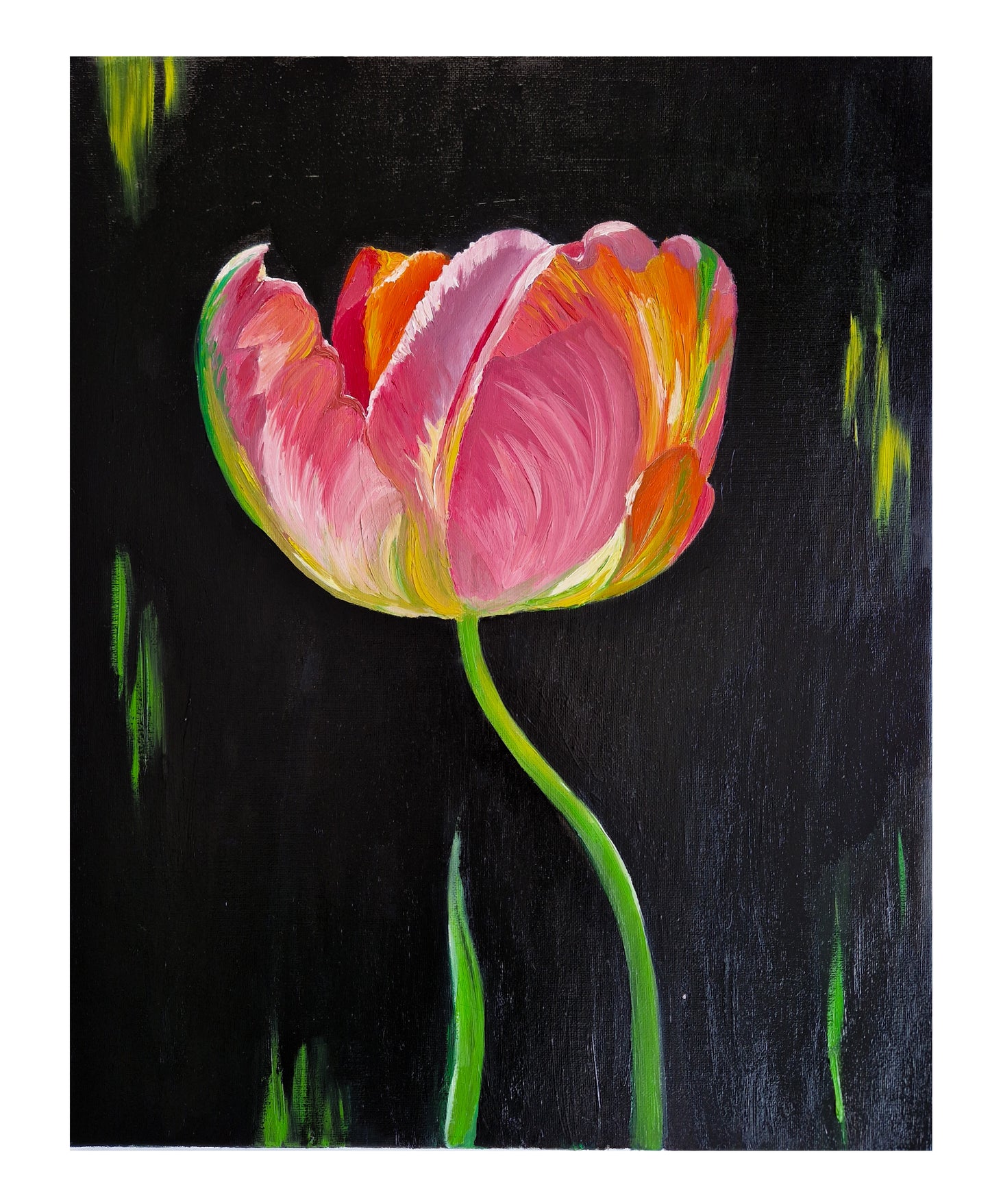 Oil Painting Tulip Flower realistic