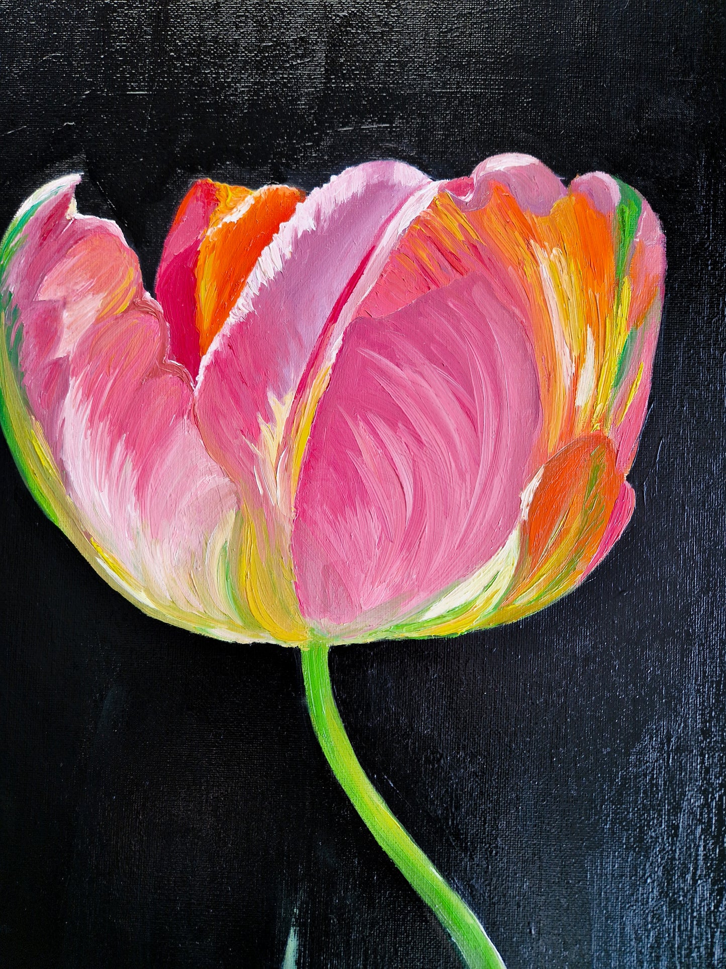 Oil Painting Tulip Flower realistic