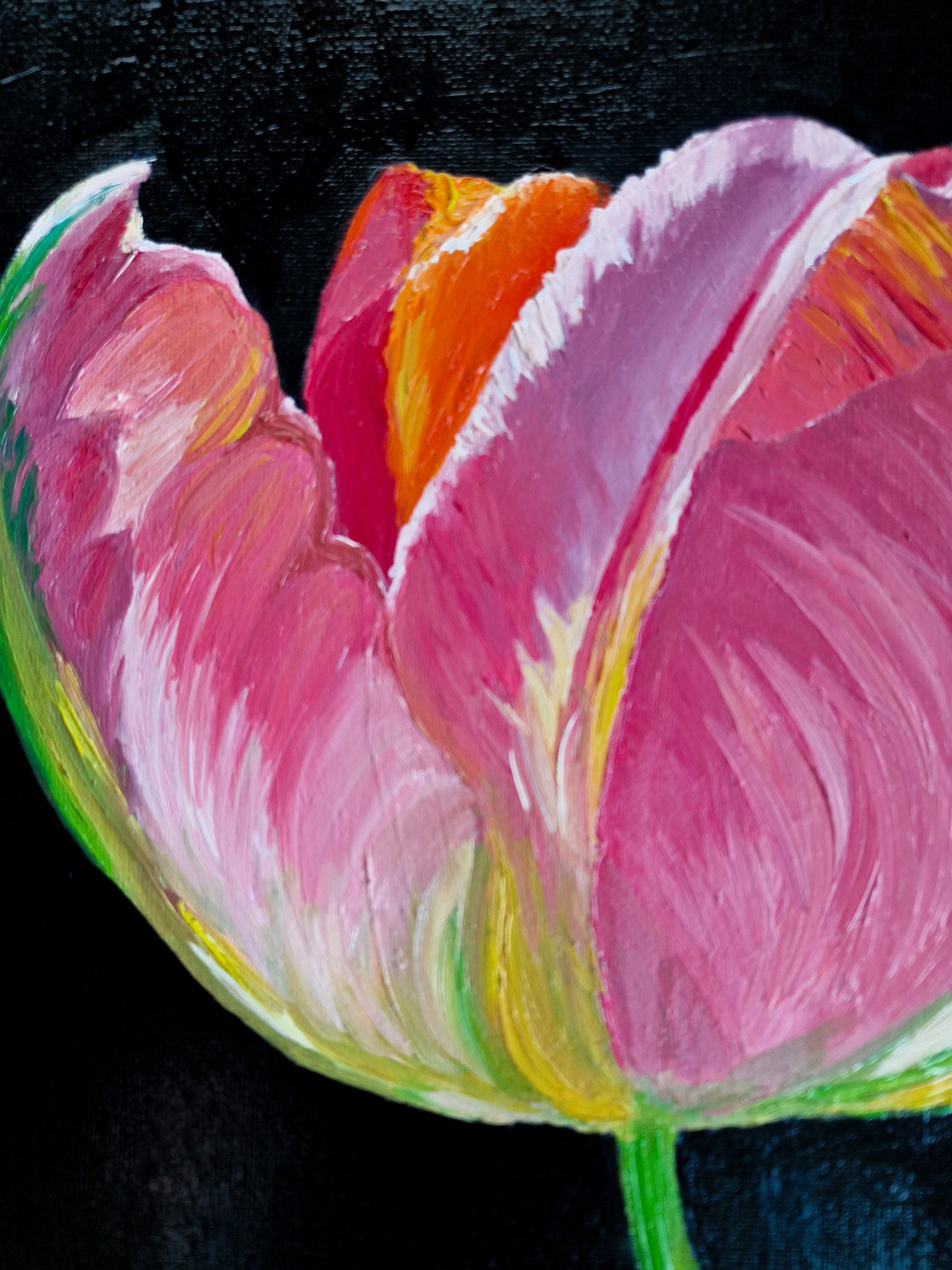 Oil Painting Tulip Flower realistic