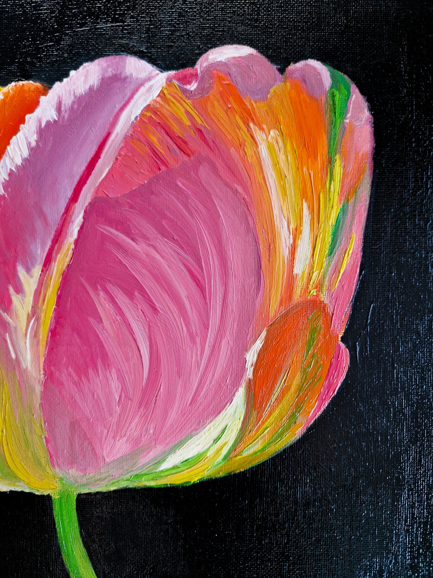 Oil Painting Tulip Flower realistic