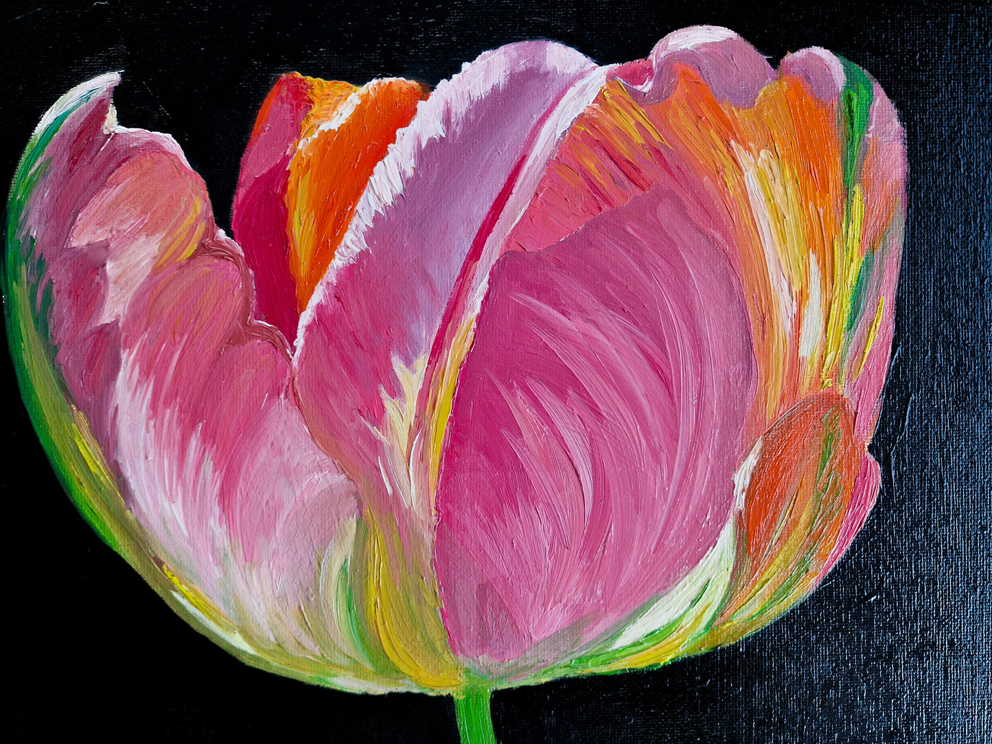 Oil Painting Tulip Flower realistic