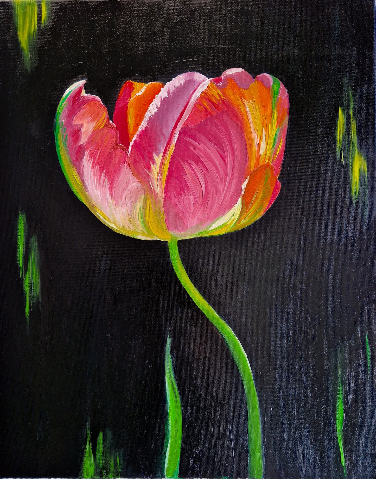 Oil Painting Tulip Flower realistic